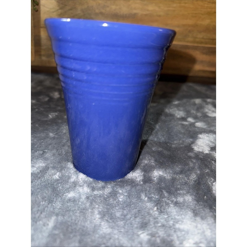 Vintage Fiesta FIESTAWARE Water Cup Glass Cobalt Blue HLC 4.5" Tumbler